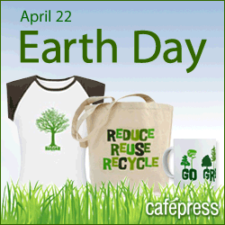 Be Green, Unique Earth Day Gifts at CafePress